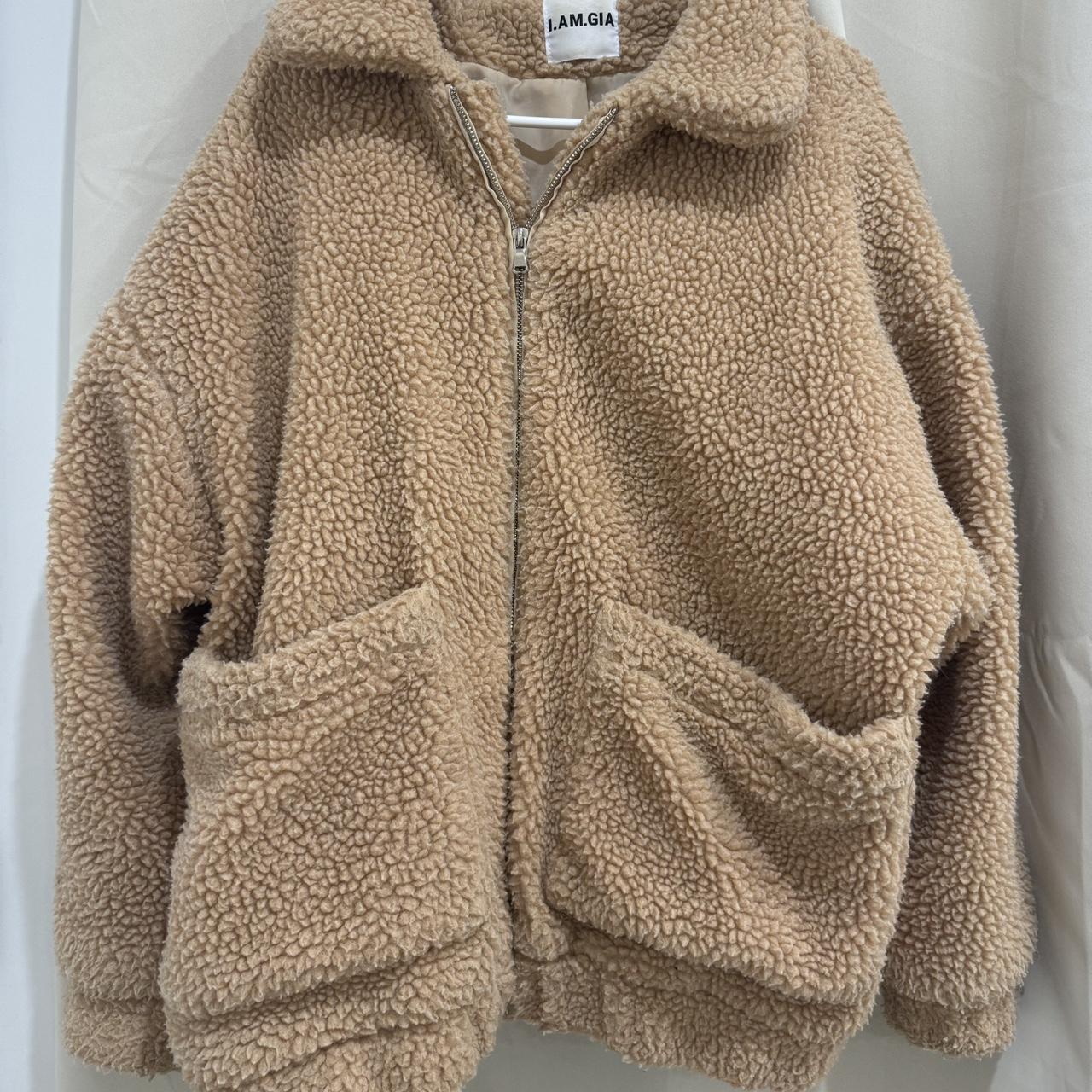 “OVERSIZED TEDDY SHERPA JACKET BROWN”