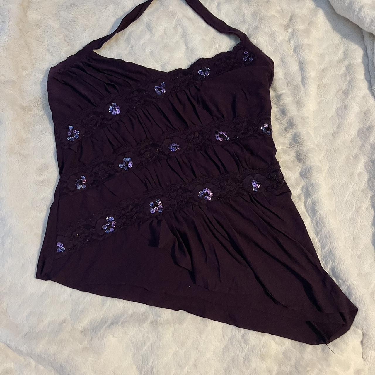 Vintage halter neck top. Sequin detail. Amazing... - Depop