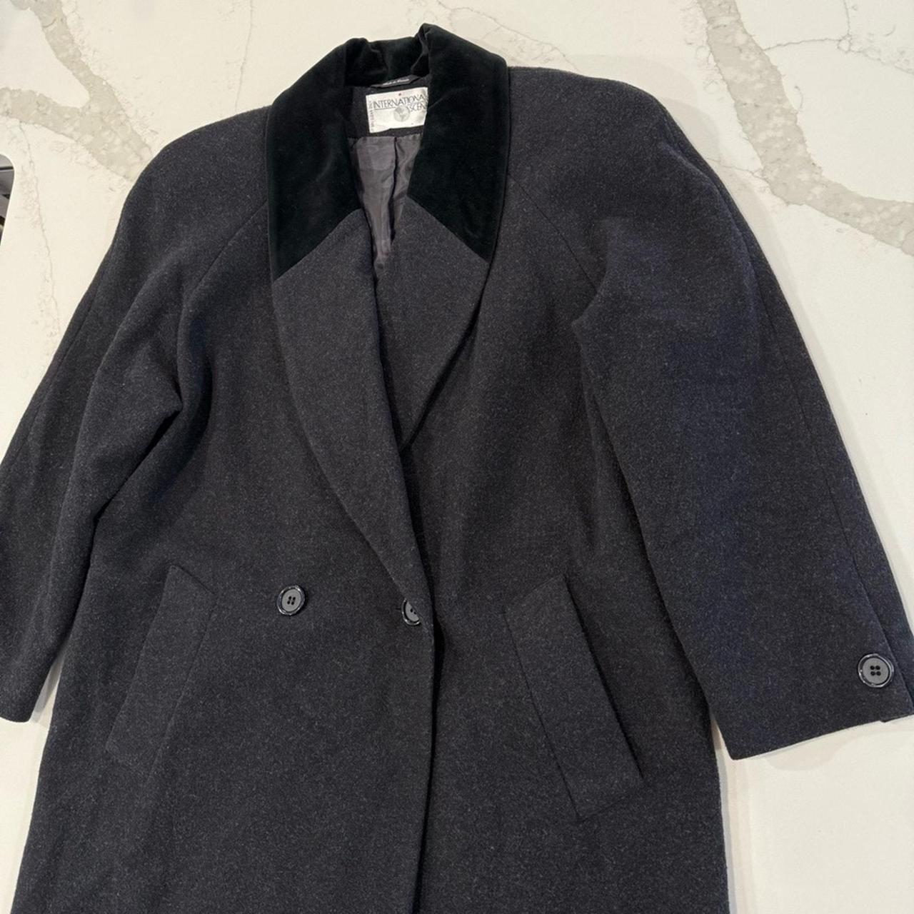 Source Unknown Women's Trench - Grey/Black - 8 – … - image 2