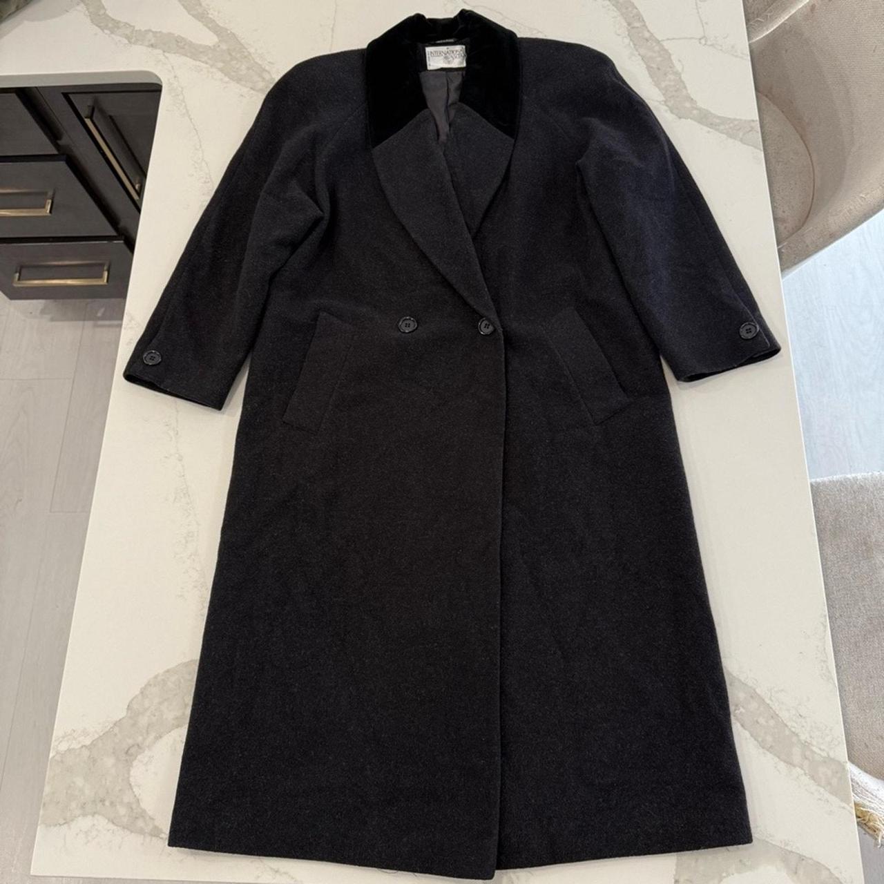 Source Unknown Women's Trench - Grey/Black - 8 – … - image 1