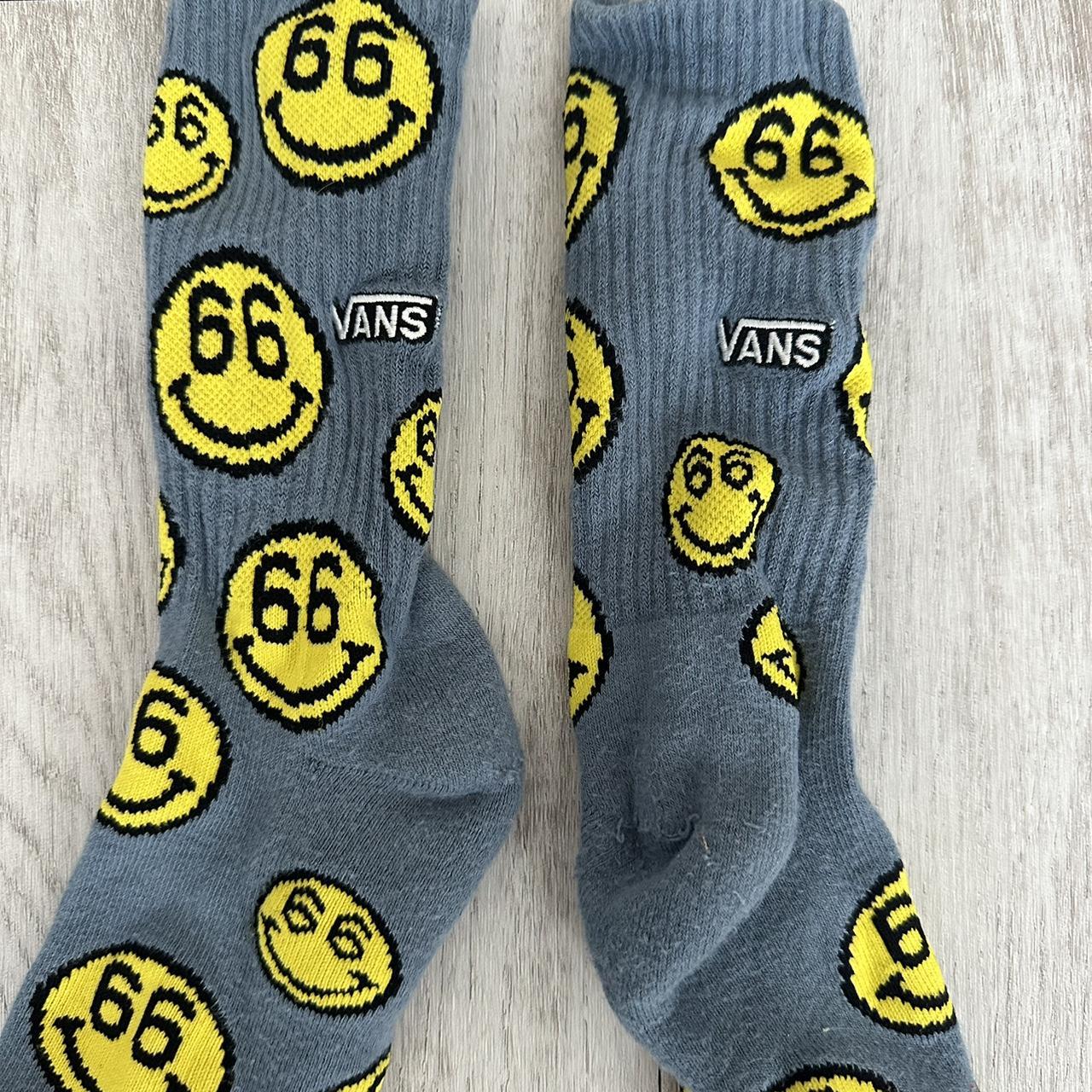 Vans Men's Blue and Yellow Socks (2)
