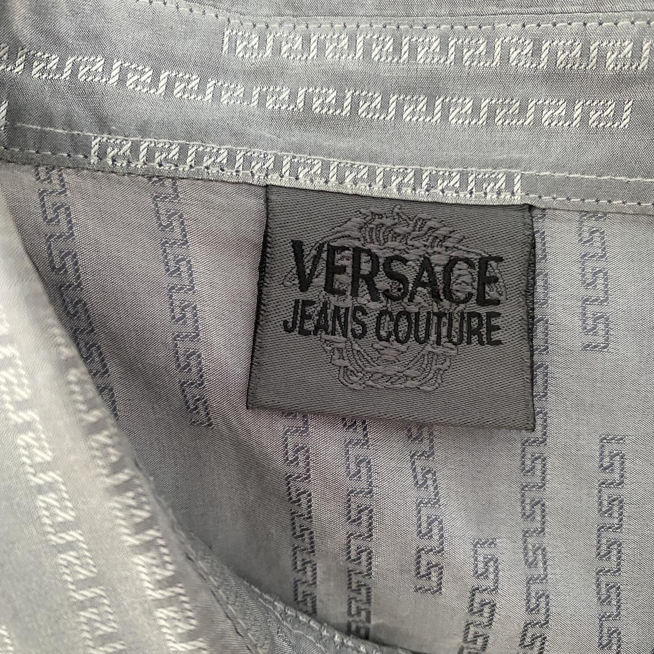 Versace Jeans Couture Men's Grey and White Shirt | Depop