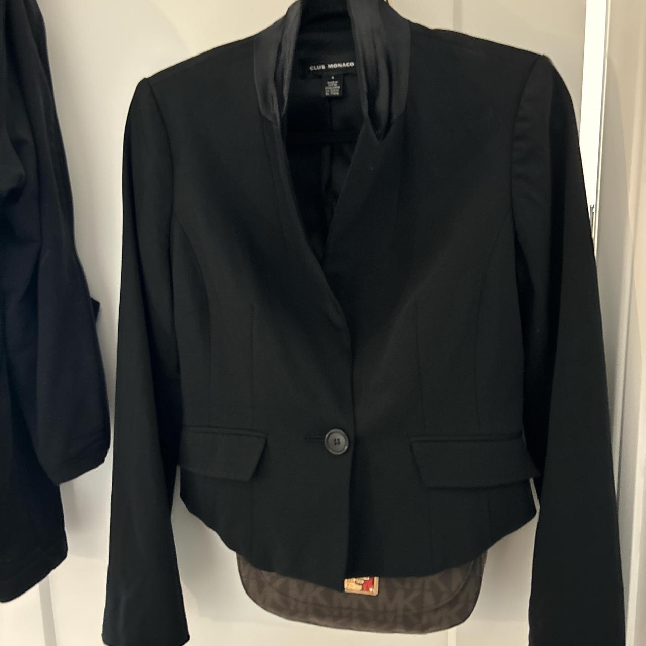 Club Monaco cropped blazer jacket orig $298 Size 4... - Depop