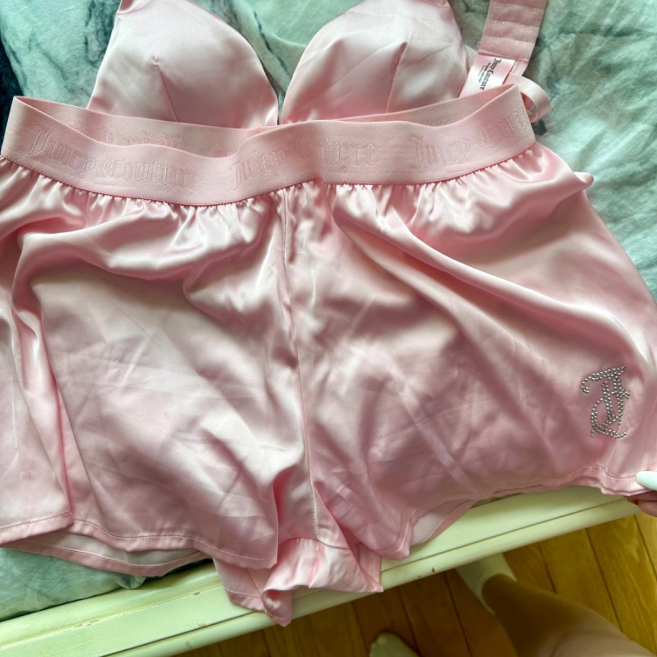 stunning light pink juicy couture pj set, comes with... - Depop