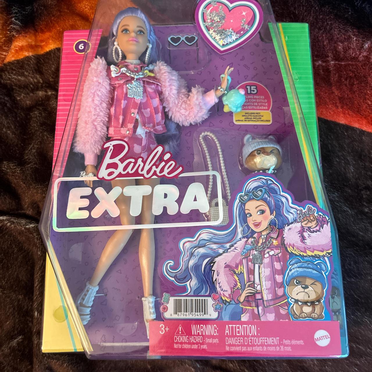 Barbie Extra Doll with purple hair - Depop