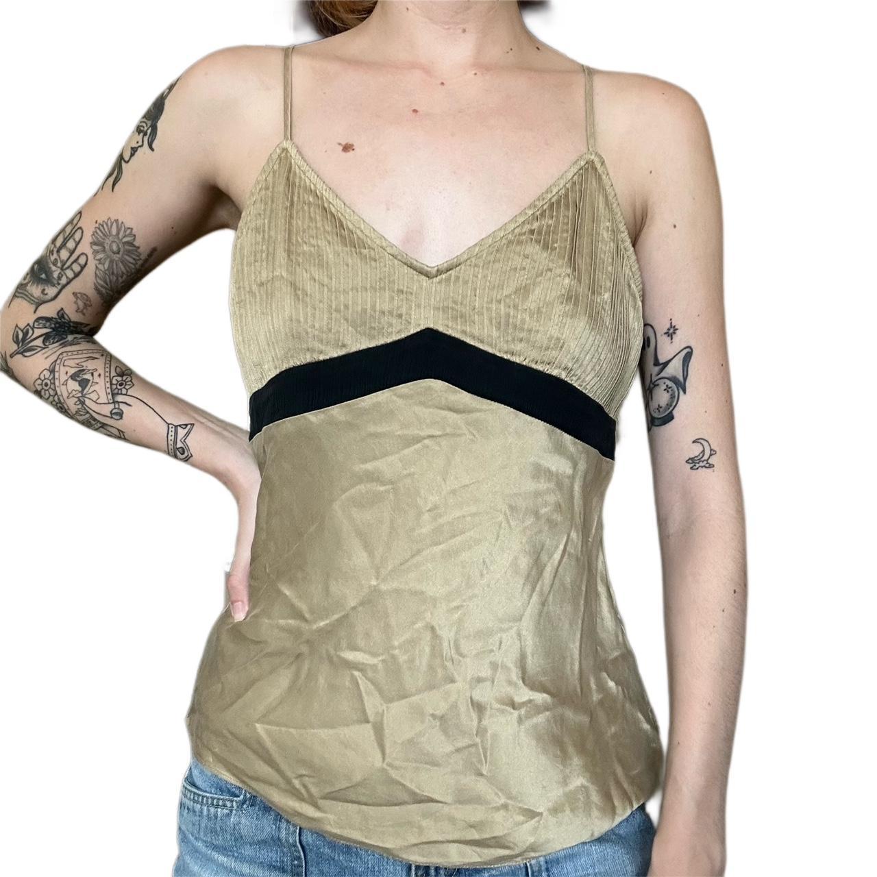 INC International Concepts Women's Black and Gold Vest Depop