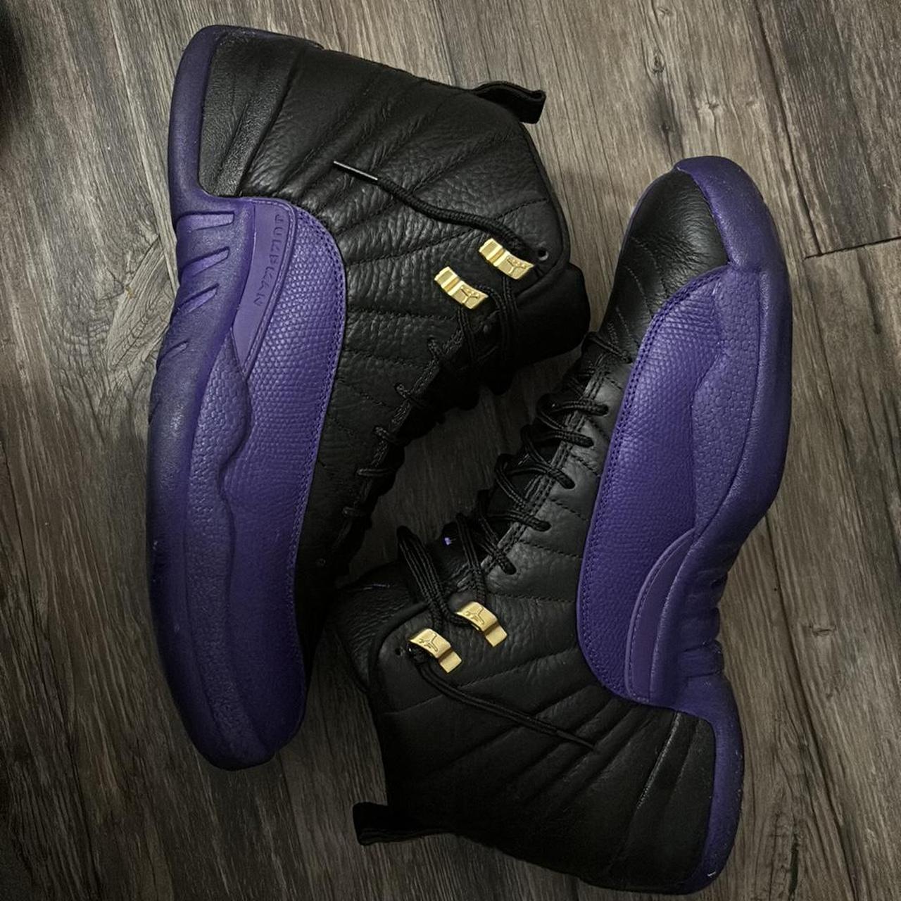 jordans retro 12 black and purple