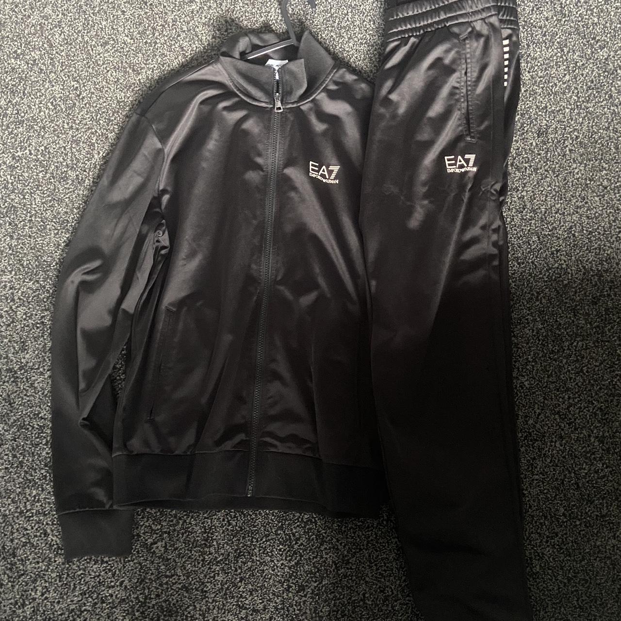 Black ea7 men s xs emporio Armani tracksuit Haven t. Depop