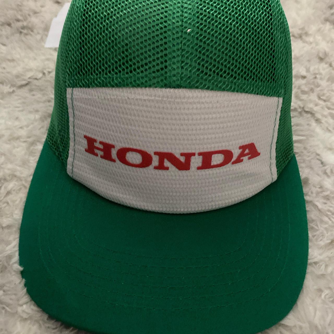 green honda hat built in helmet light #cap #honda... - Depop