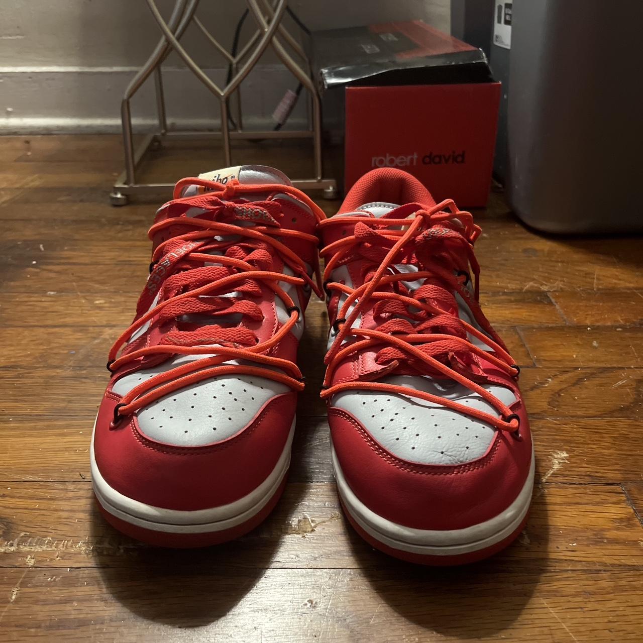 university red dunks off white