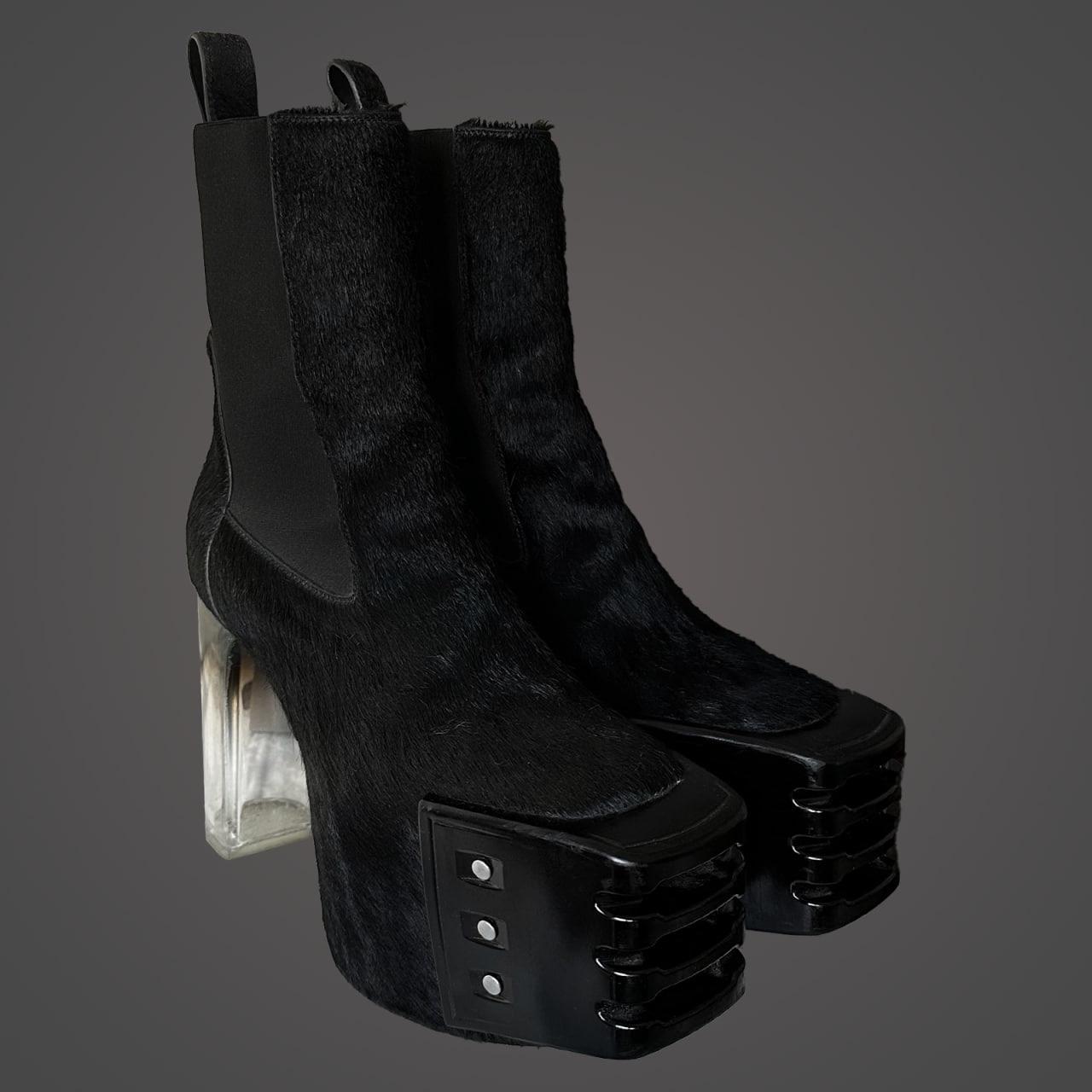 靴 rick owens Pony hair kiss boot Rick Owens Rick Owens Tecuatl Pony Hair Kiss Heel