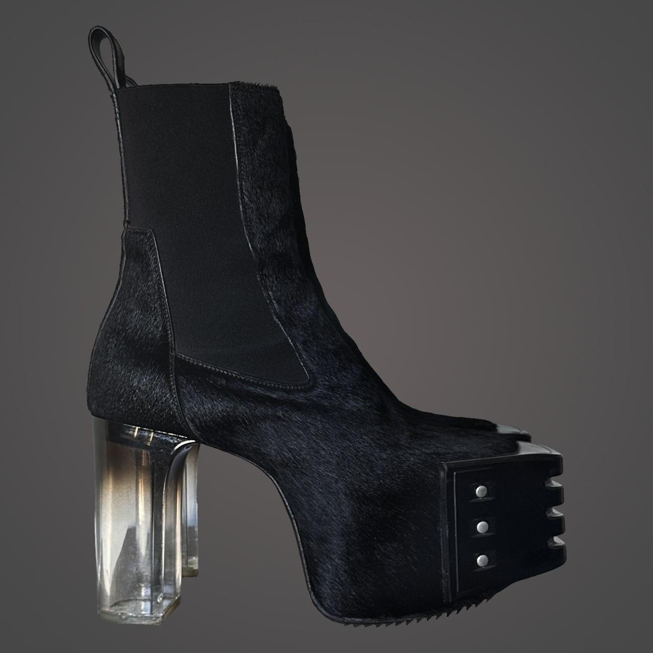 Rick Owens Ponyhair Kiss Heel boots from | Depop