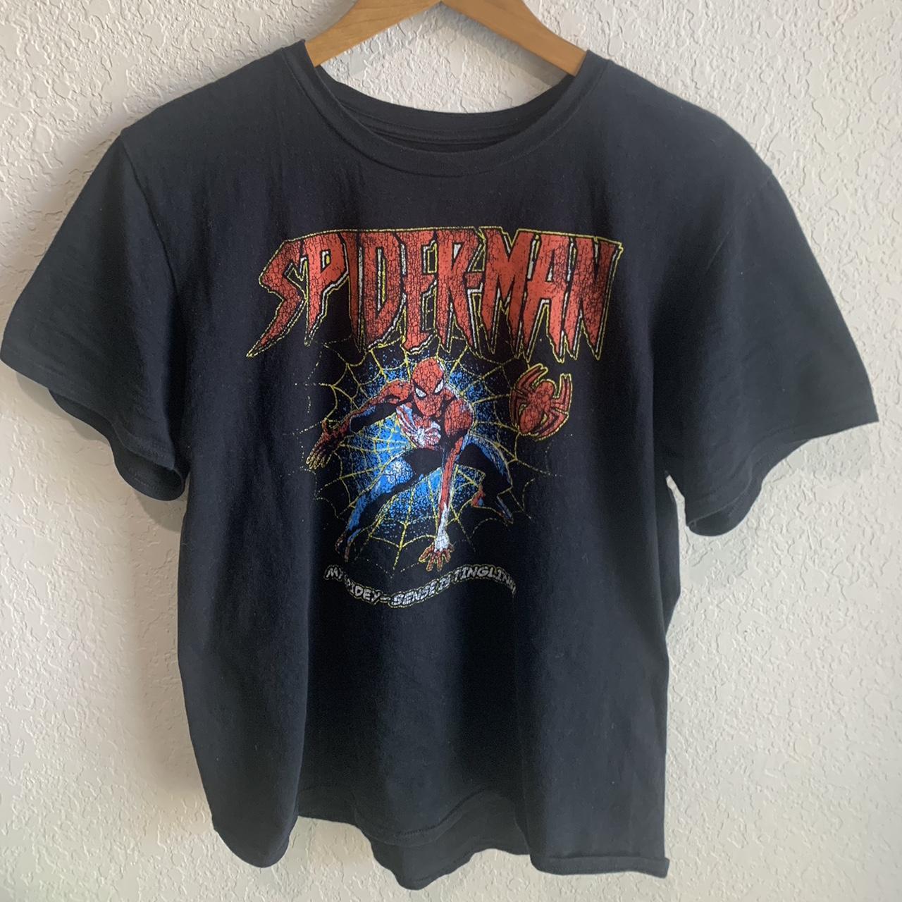 1999 Spiderman tee - black and red #Spiderman - Depop