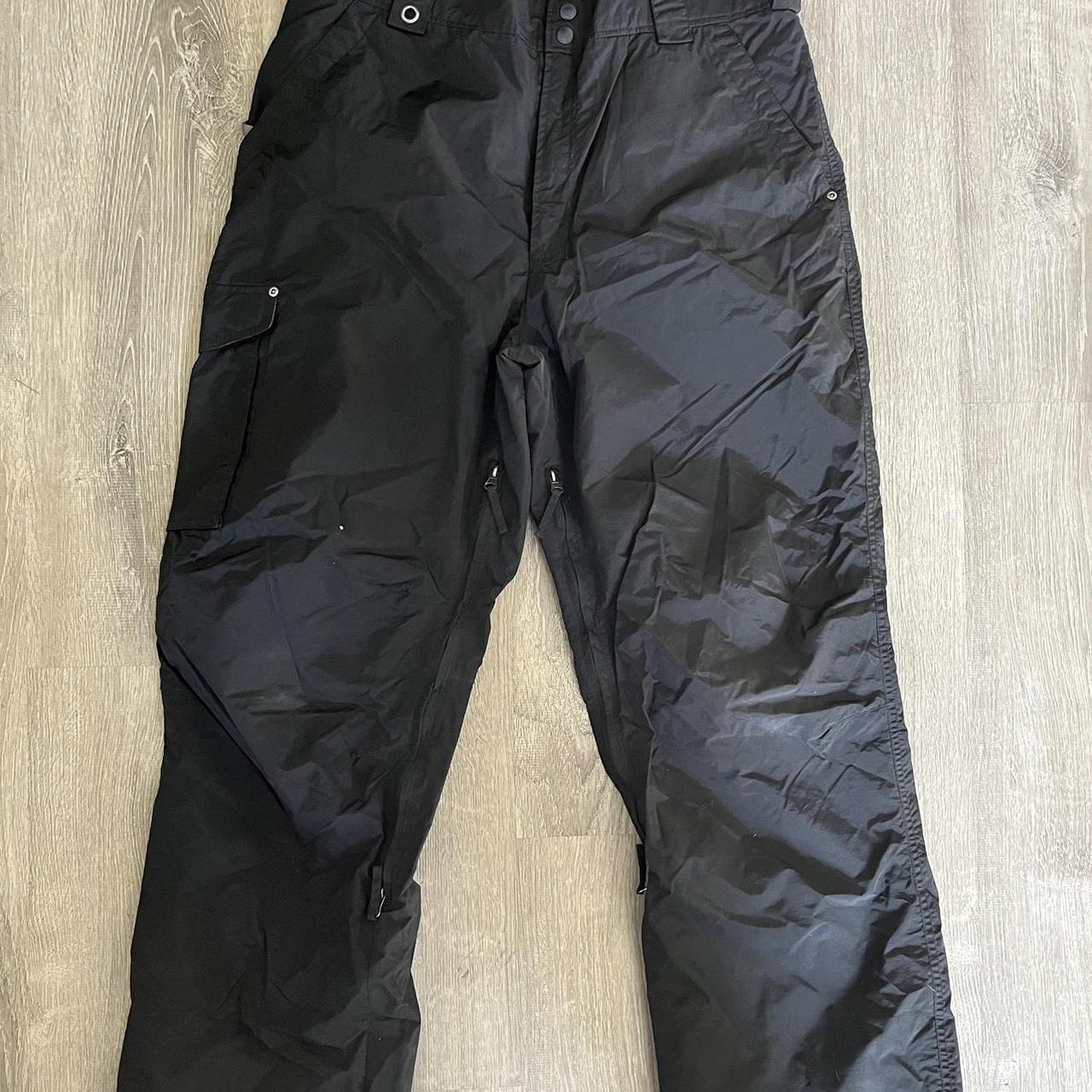 VINTAGE White Sierra Snow Pants Mens Nylon Black... - Depop