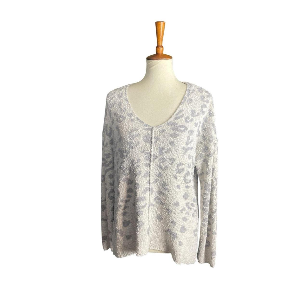 Source Unknown Women's Sweater - Cream/Grey - L –… - image 1