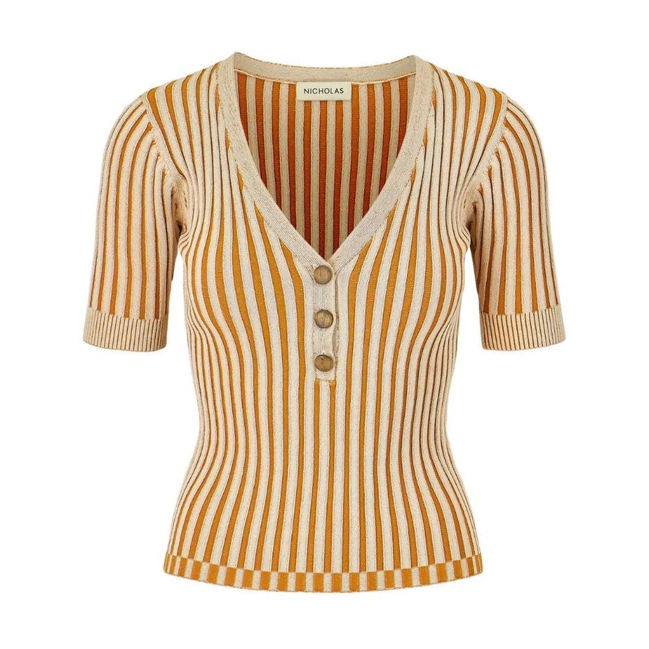 Nicholas Women's Top - Orange/Tan - L – NICHOLAS … - image 1