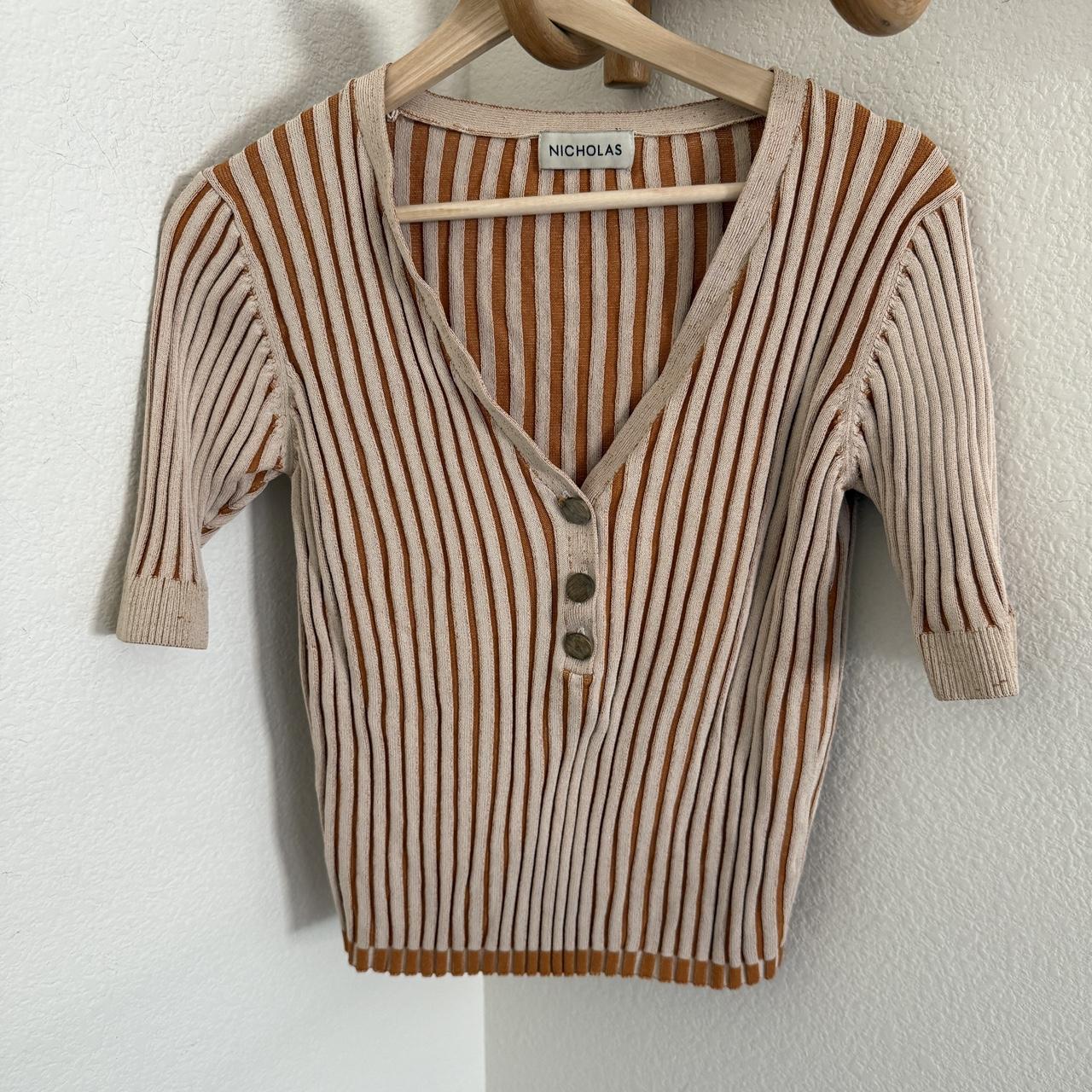 Nicholas Women's Top - Orange/Tan - L – NICHOLAS … - image 3