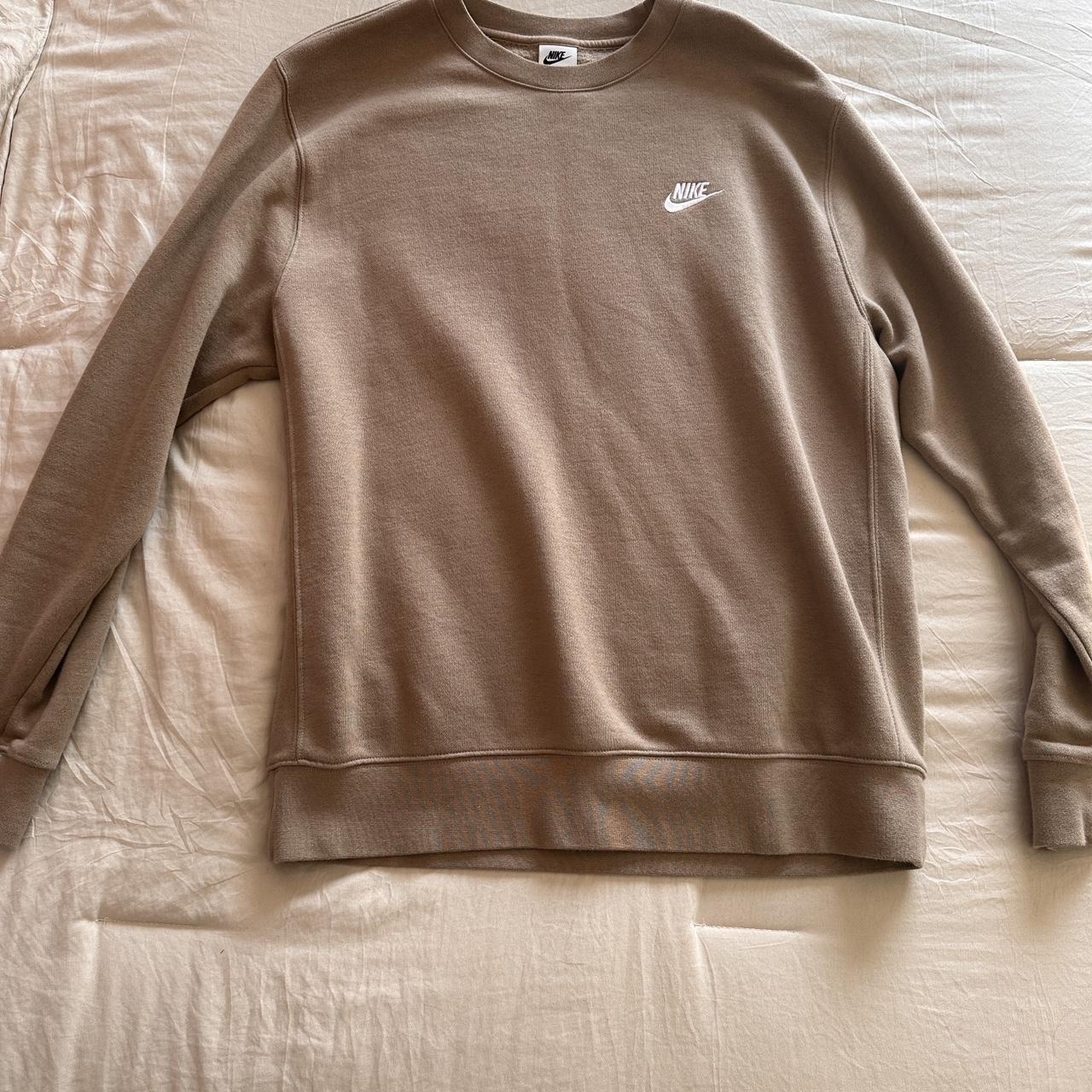 nike crew neck tan