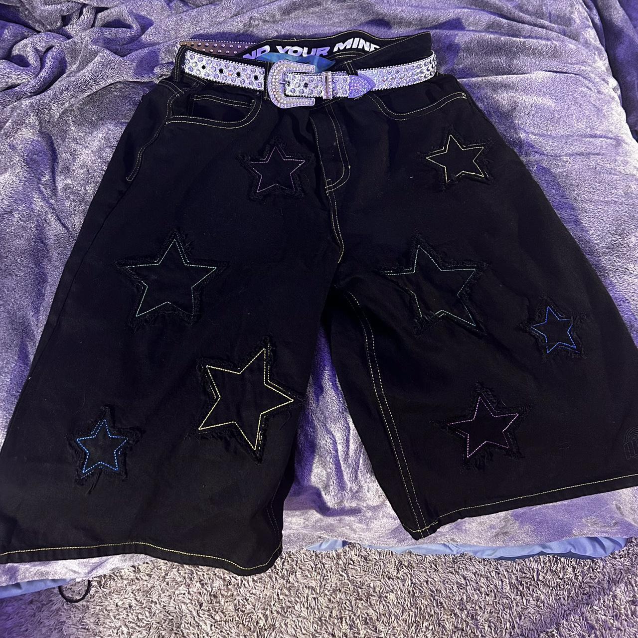 Alab Zumiez extra baggy y2k star jorts - Depop