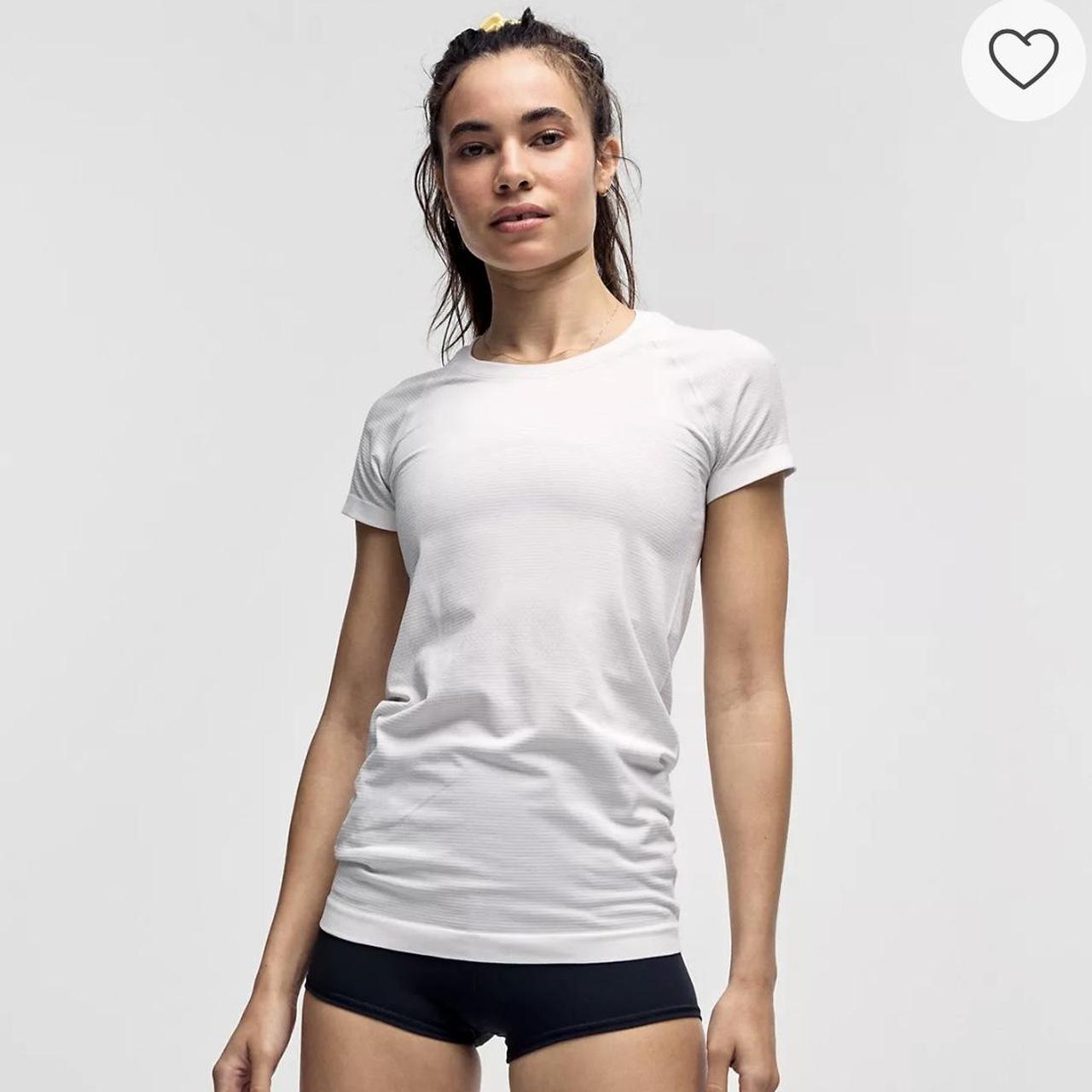 White lulu swiftly tech shirt… worn a few times but | Depop