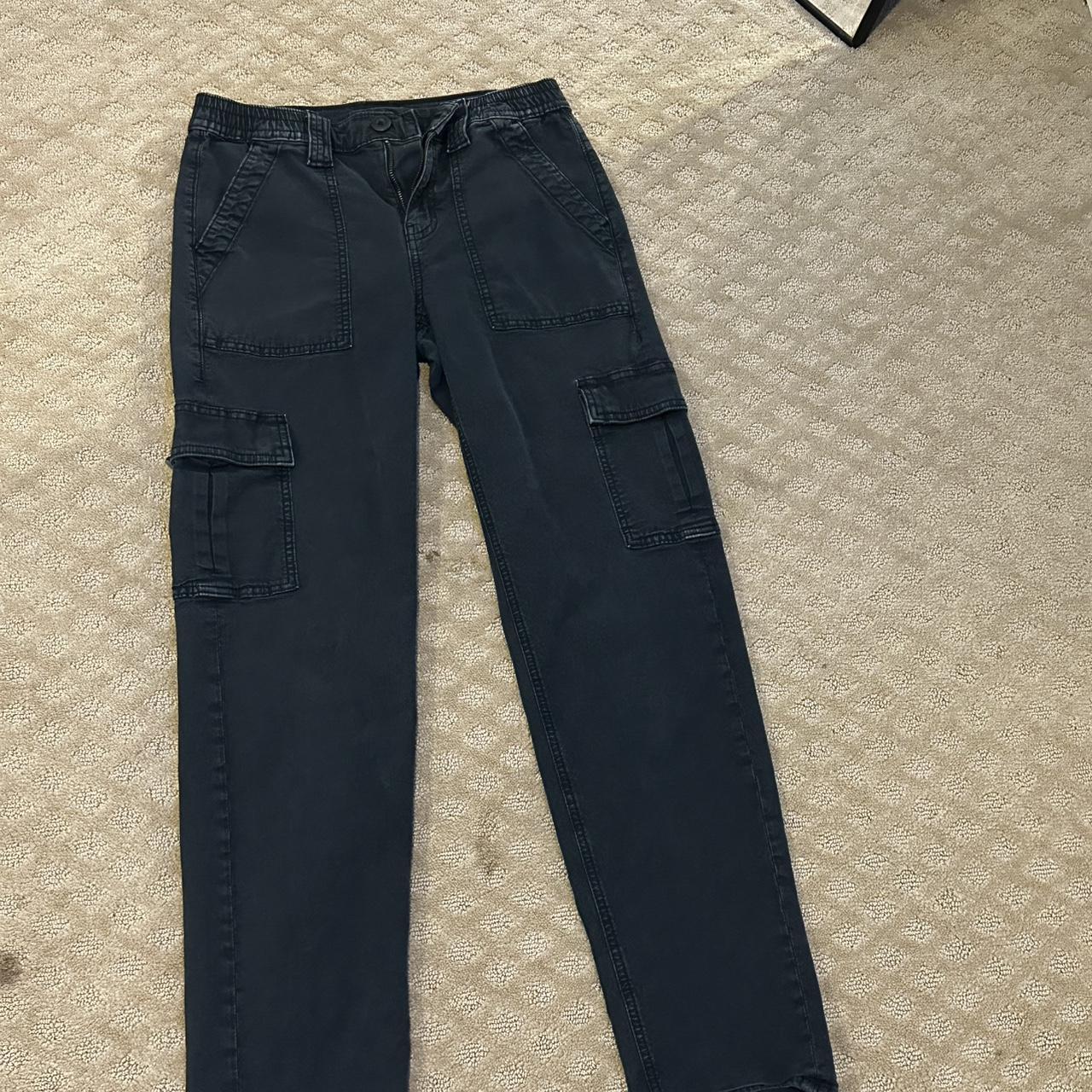 American Eagle Navy blue cargo pants with a straight... Depop