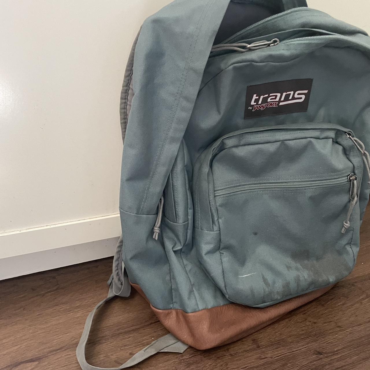 Jansport blue and brown backpack Depop