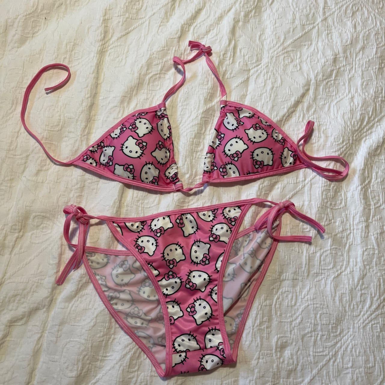 hello kitty pink bikini set in 4 sizes S, M, L,... - Depop