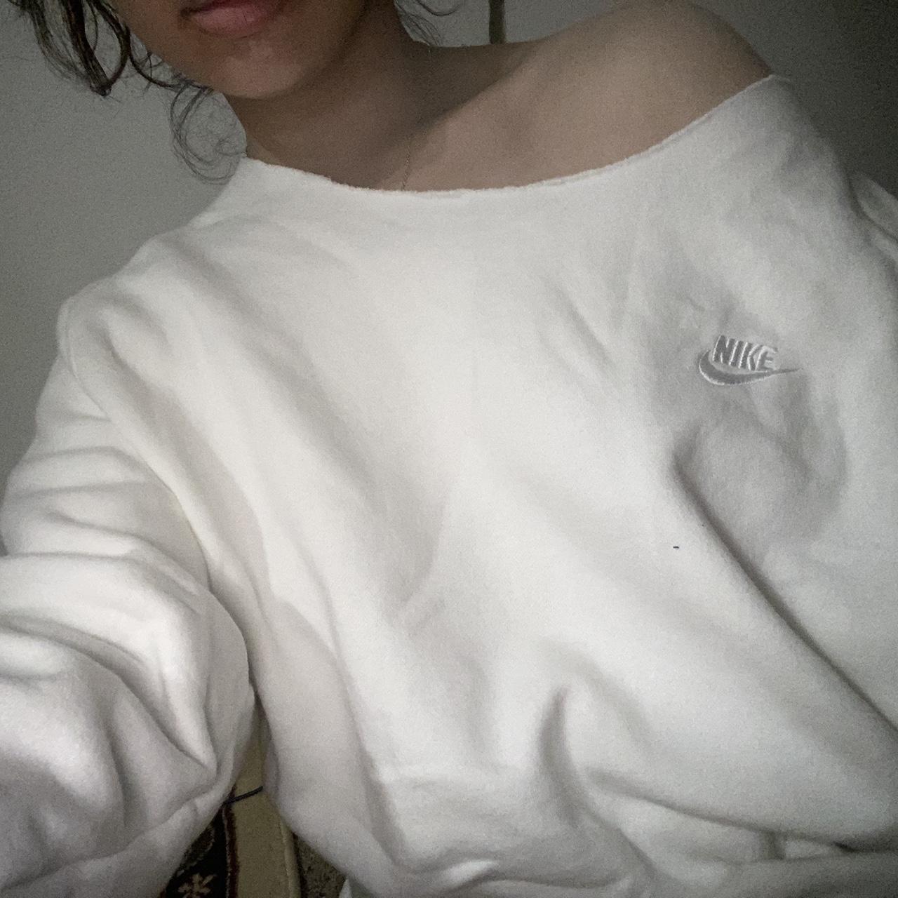 Nike off the shoulder sweatshirt online