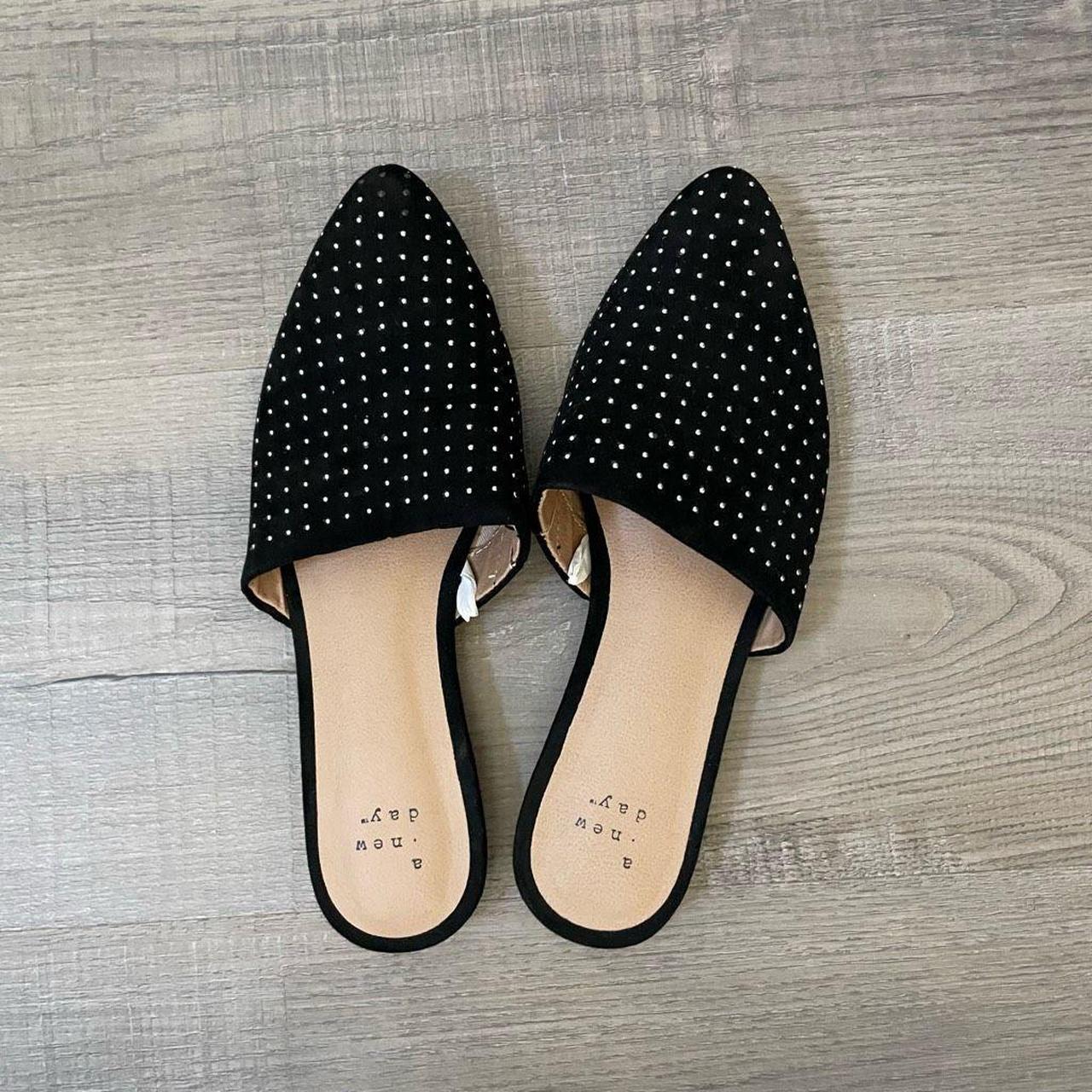 Target’s A New Day Faux Suede Mule, Silver studs