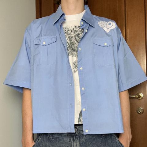 Work Shirt Crop top Boxy fit Vintage Streetwear | Depop