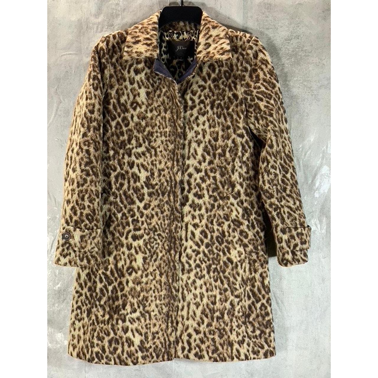 J.CREW Women s Snow Leopard Wool Blend Double