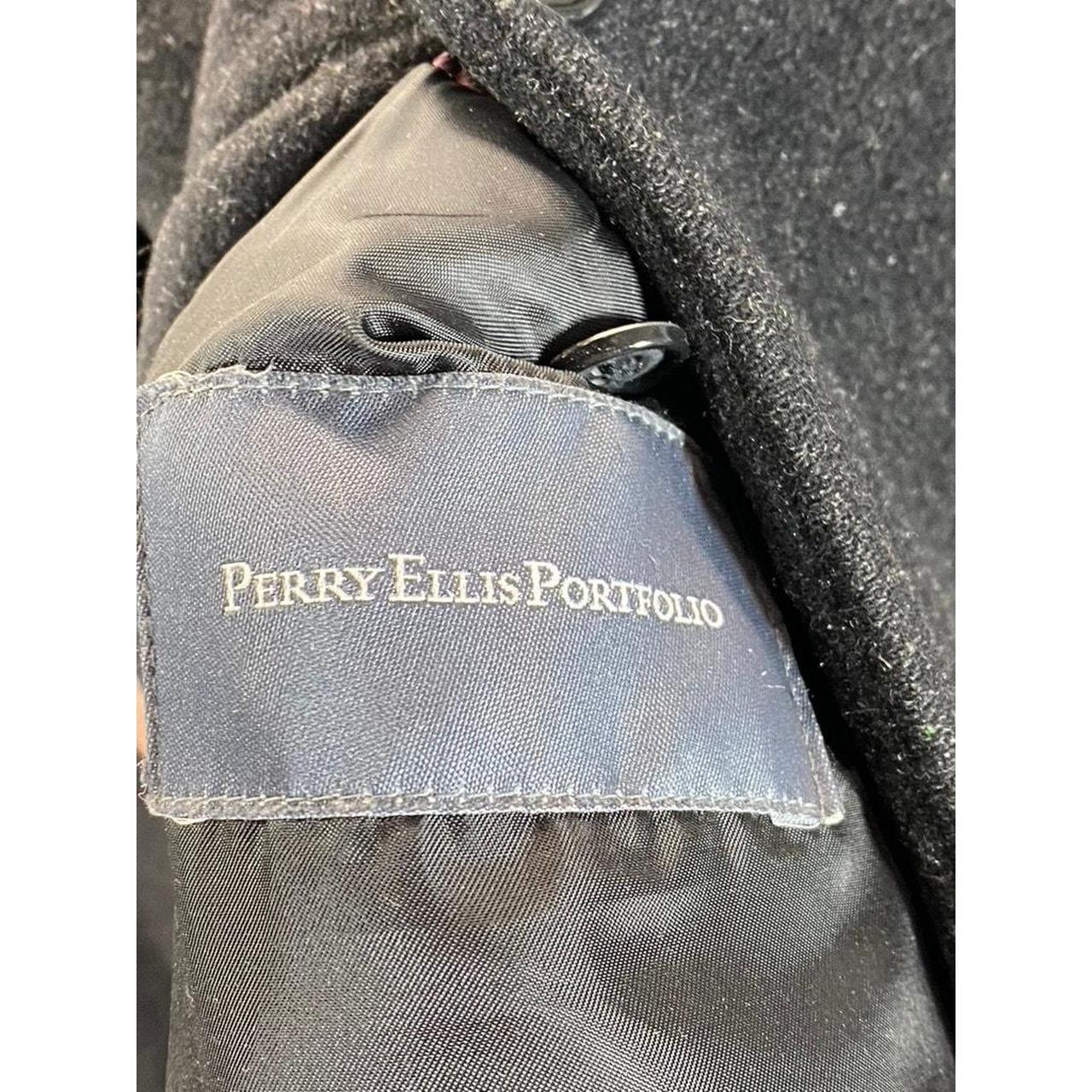 perry ellis portfolio men's wool blend coat