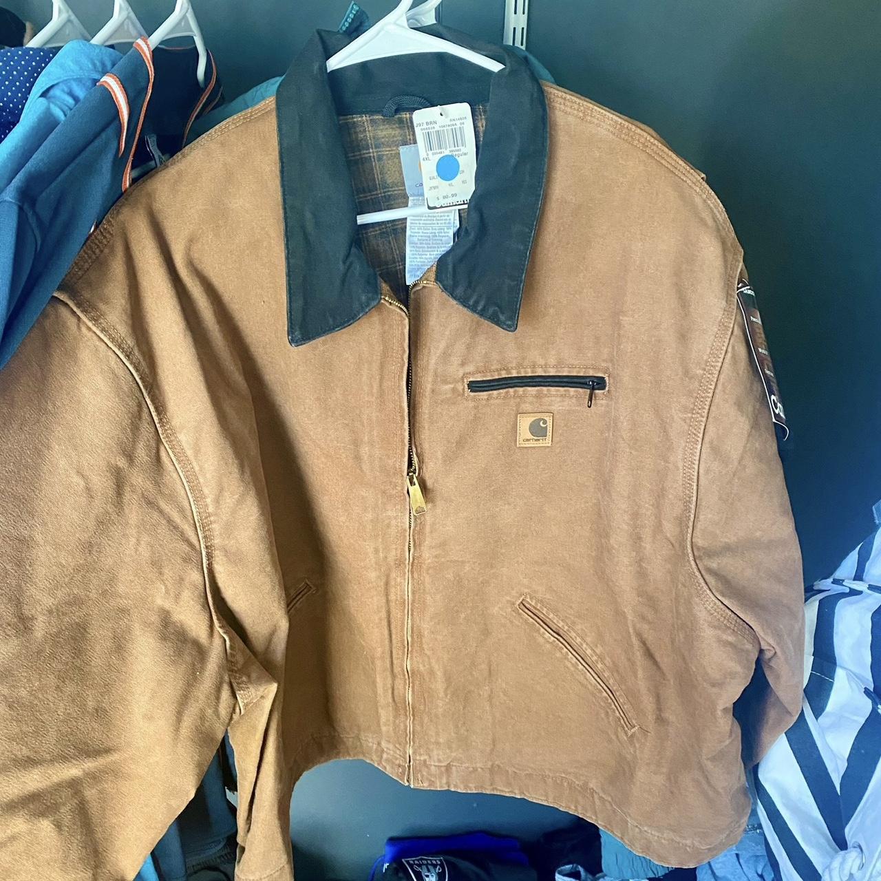 Carhartt j97 sandstone detroit jacket best sale