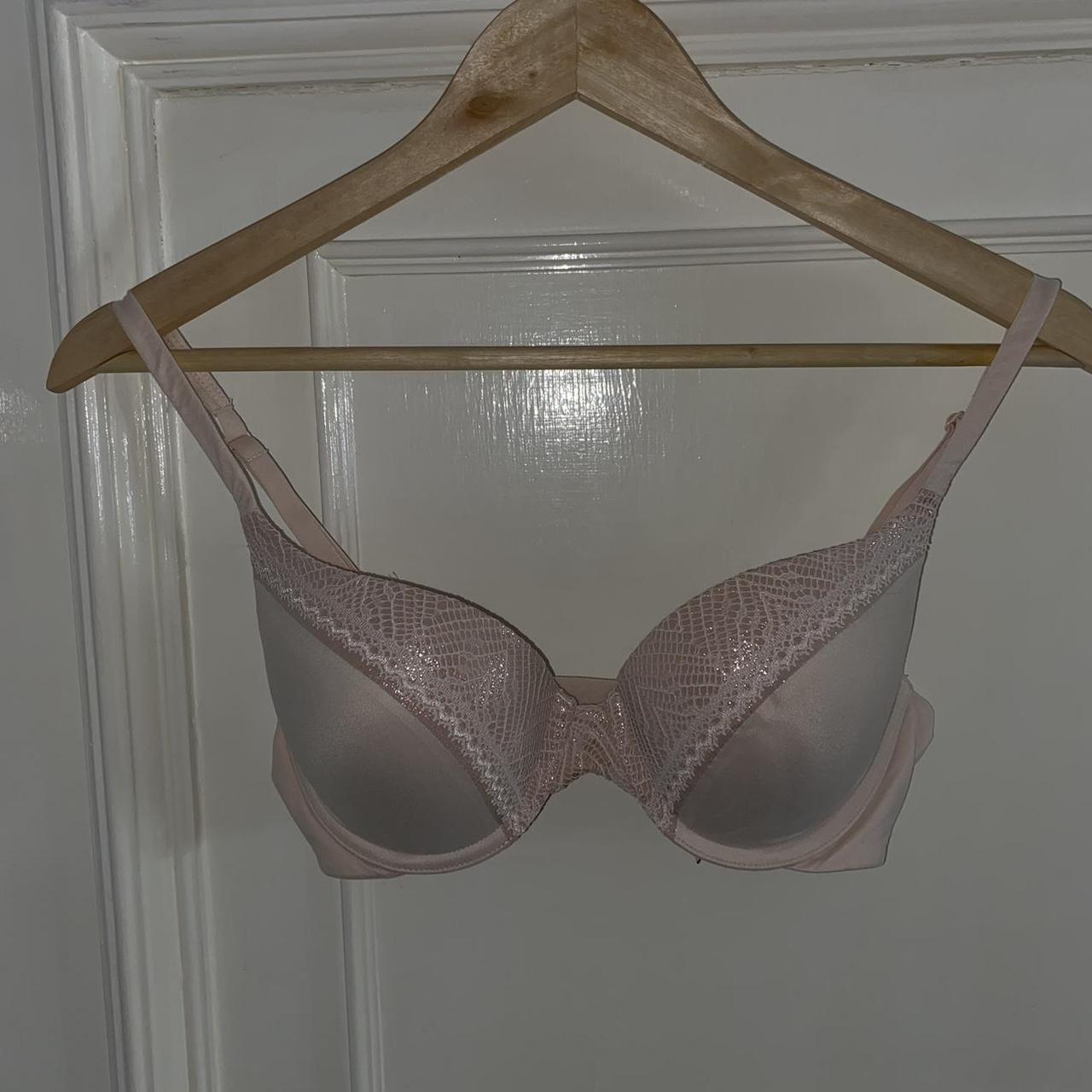 Dusty / light pink Victoria secret sparkly bra size - Depop