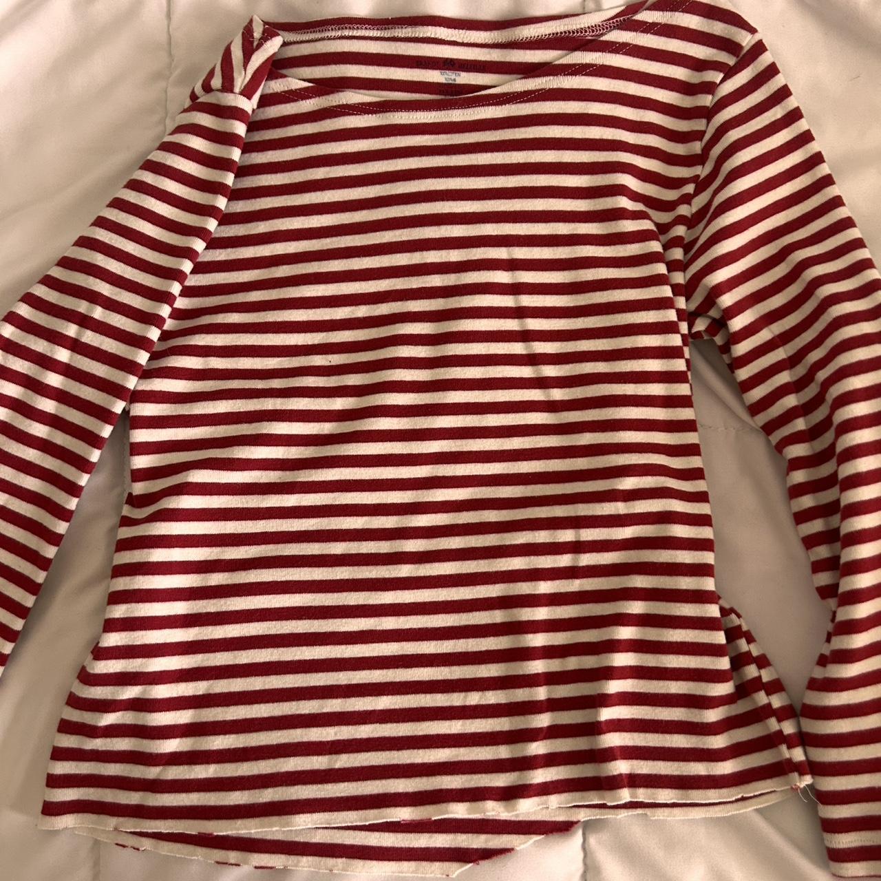 Brandy Melville Women's Shirt Red/White One size – Brandy