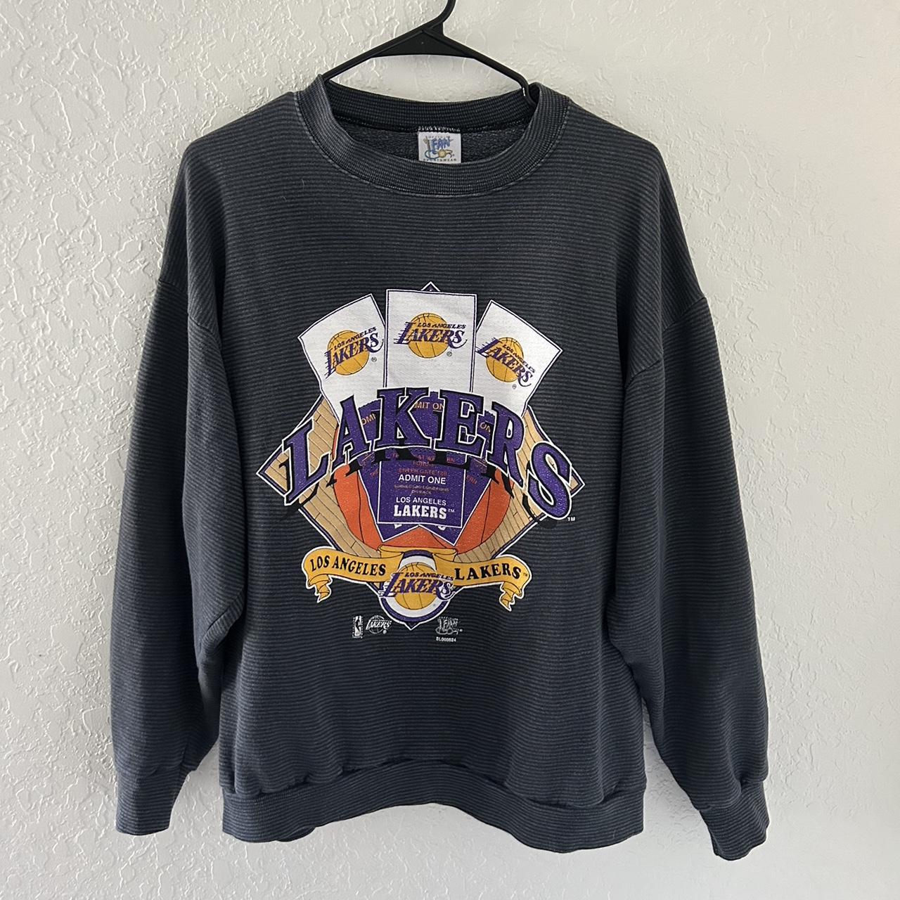 Oversized Vintage Lakers Sweatshirt Depop