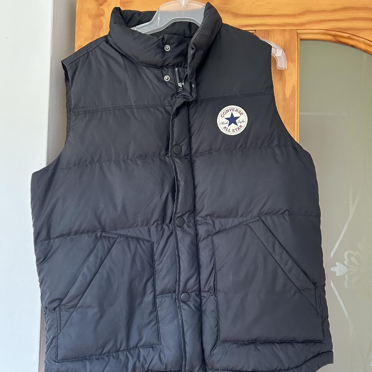 Men s Converse black gilet size small Depop