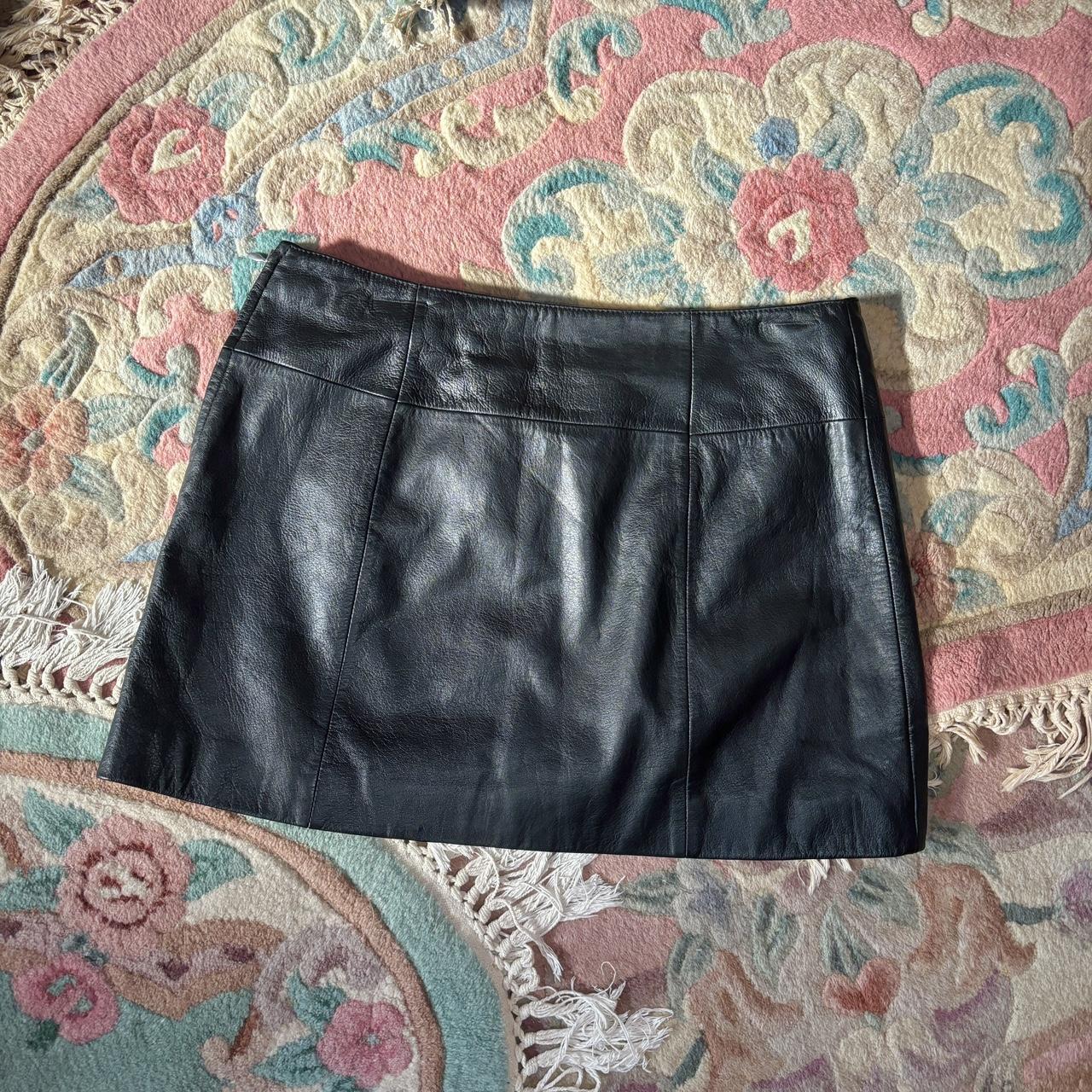 gorgeous genuine leather mini skirt by wilson’s... - Depop