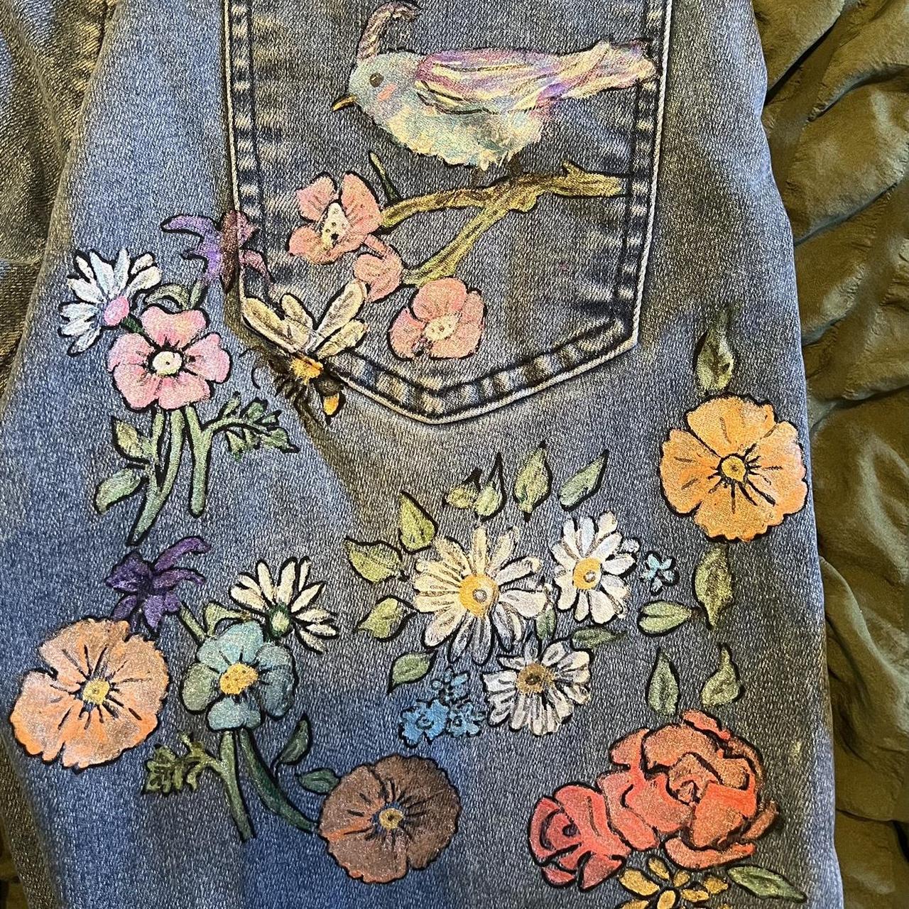 Floral, Hand-Painted Lucky Brand Size