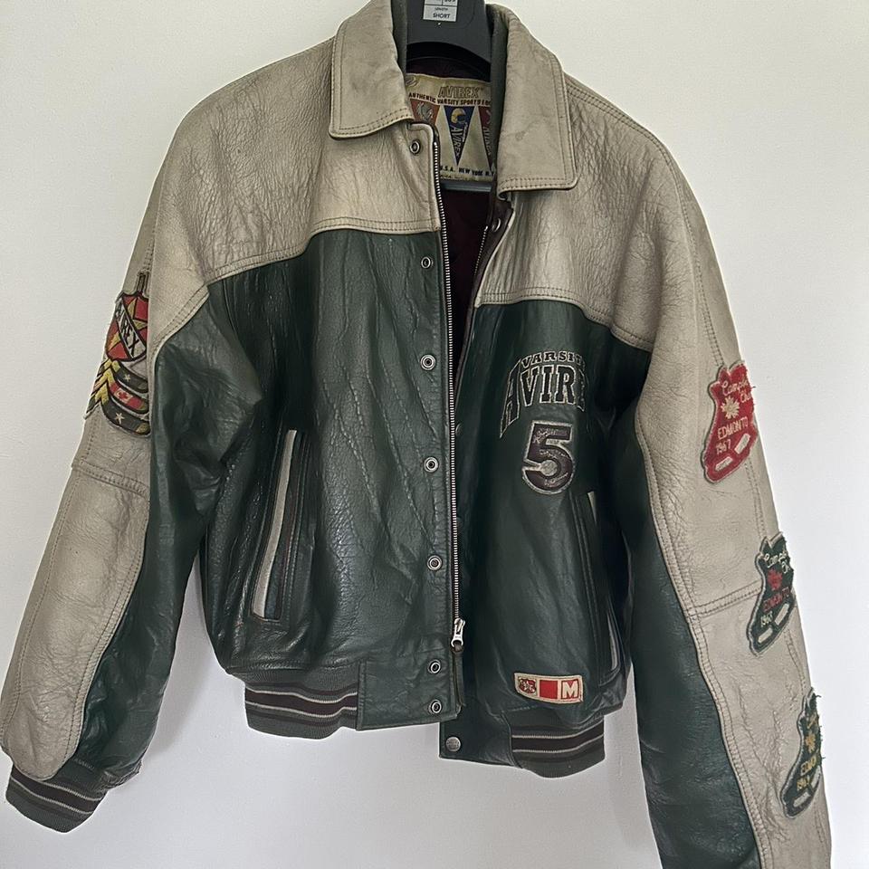 Avirex 'All Star Goalers' Leather Jacket - | Depop