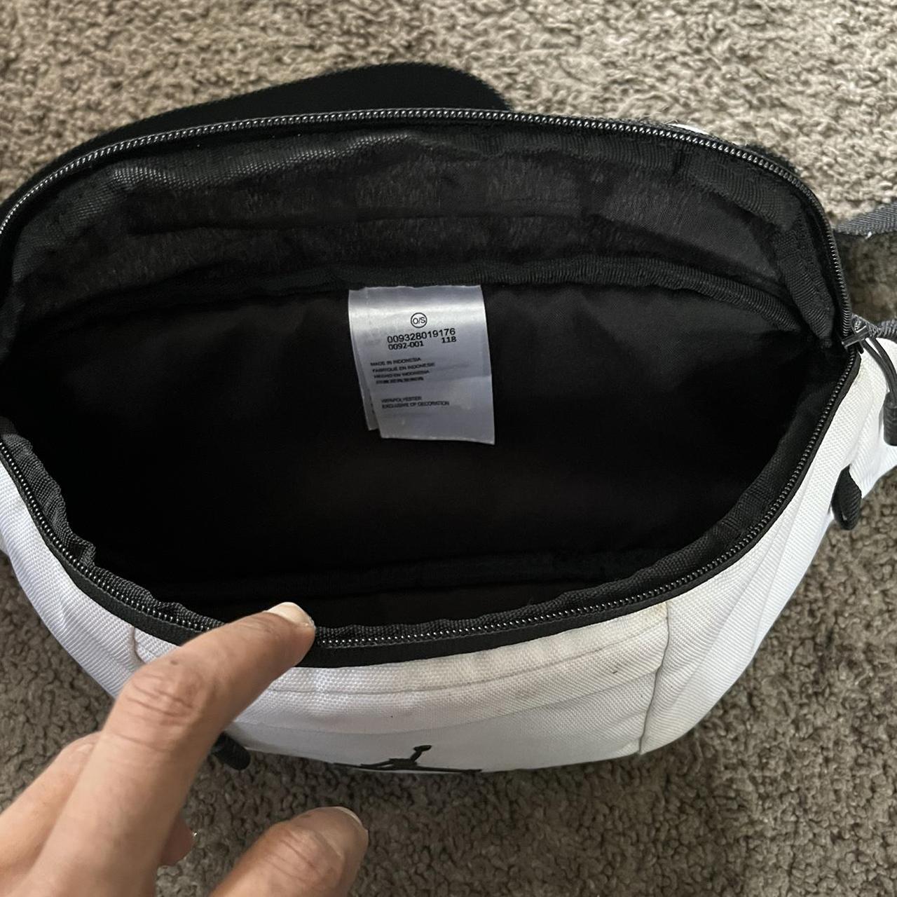 White and black Jordan Fanny pack Depop