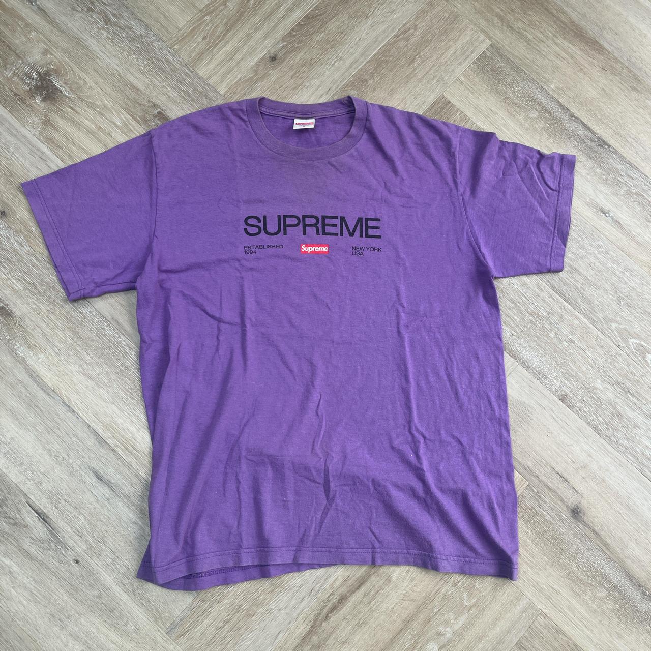 Supreme Purple New York Box T Shirt Medium Fits | Depop