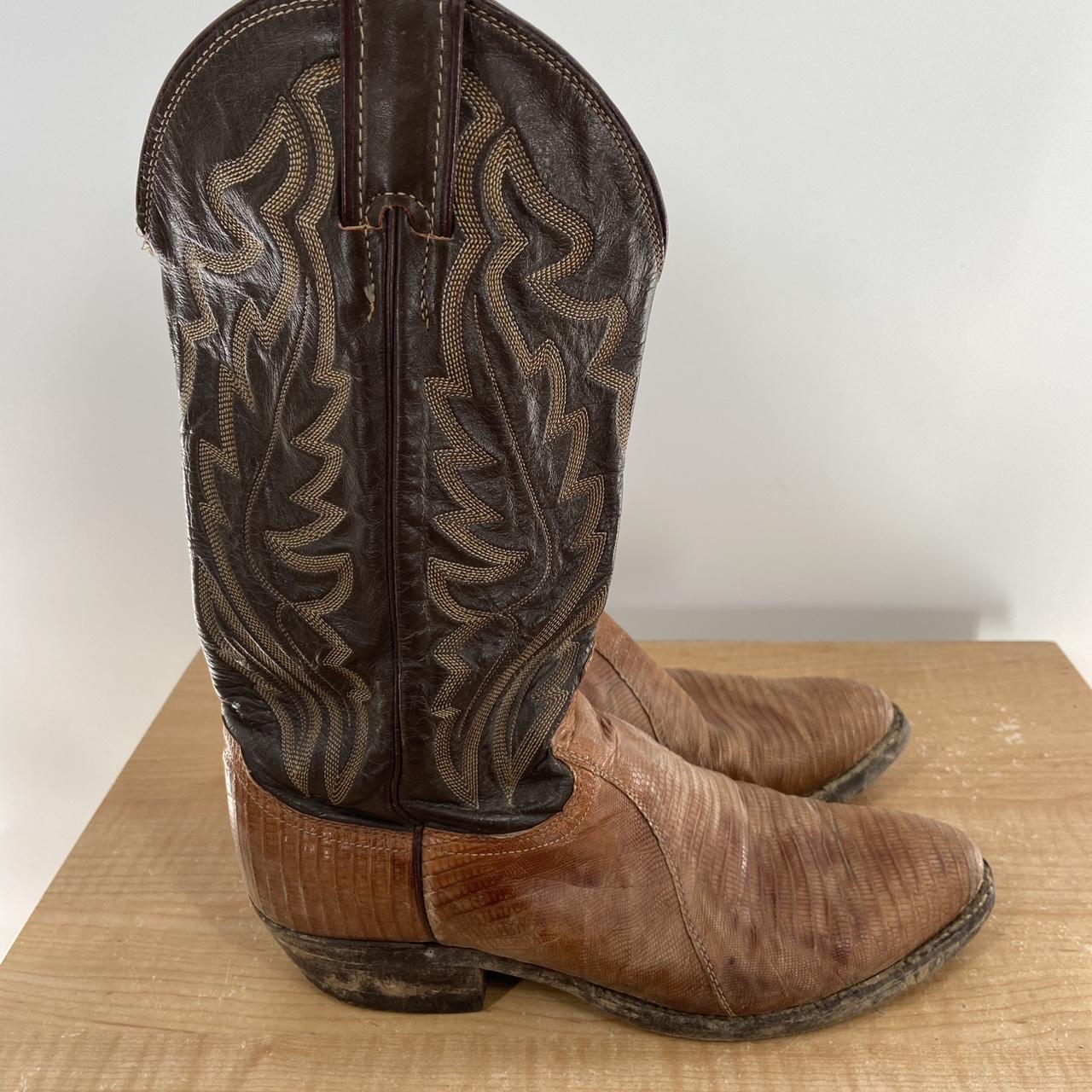 Justin Boots Men's Mid calf Boots Brown/Black US – Vintage