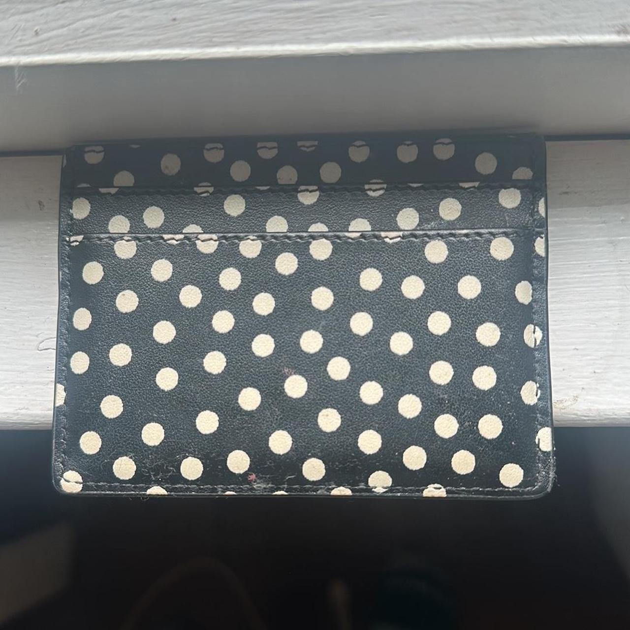 Authentic YSL polka dot card holder