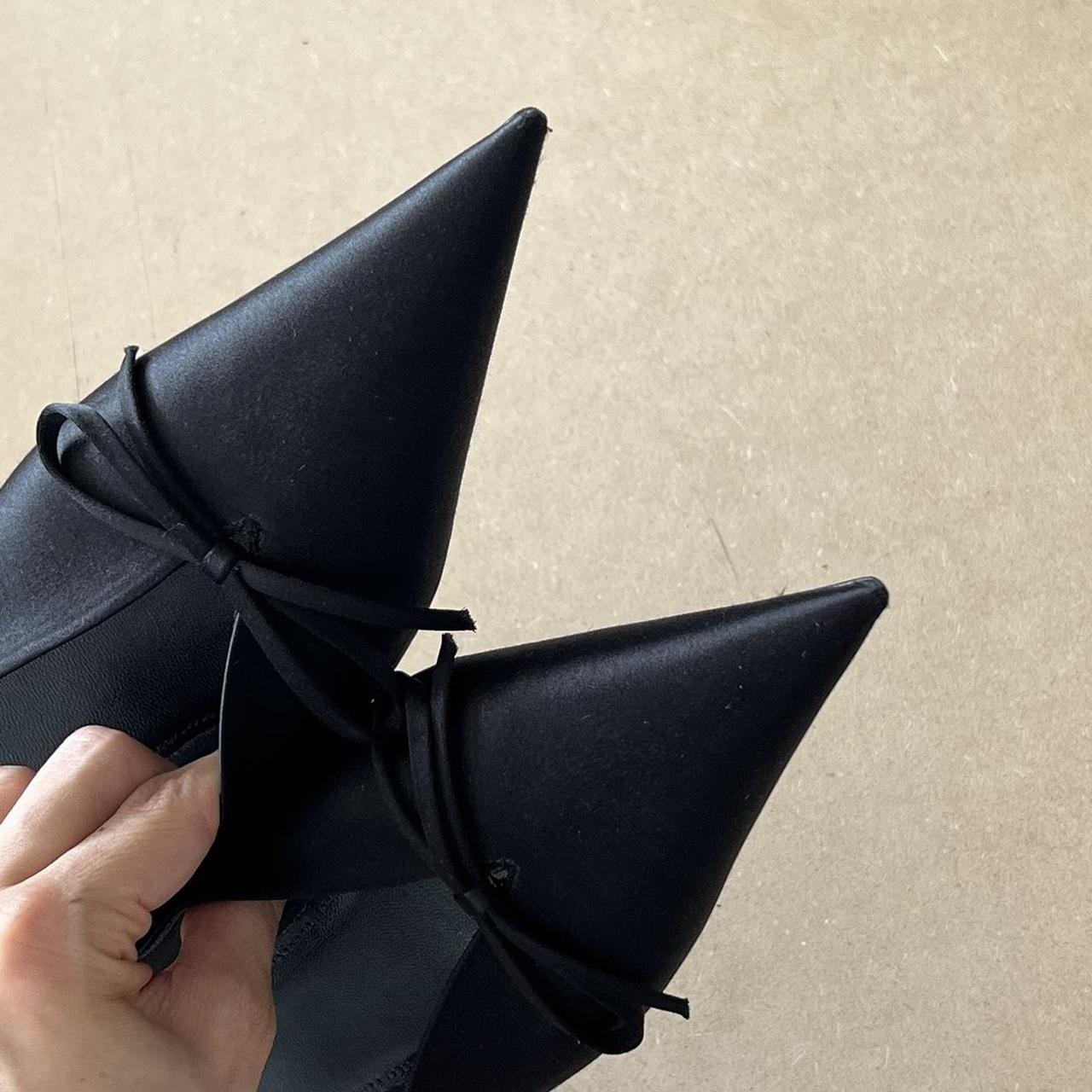 balenciaga pointed knife mules / kitten heels with | Depop