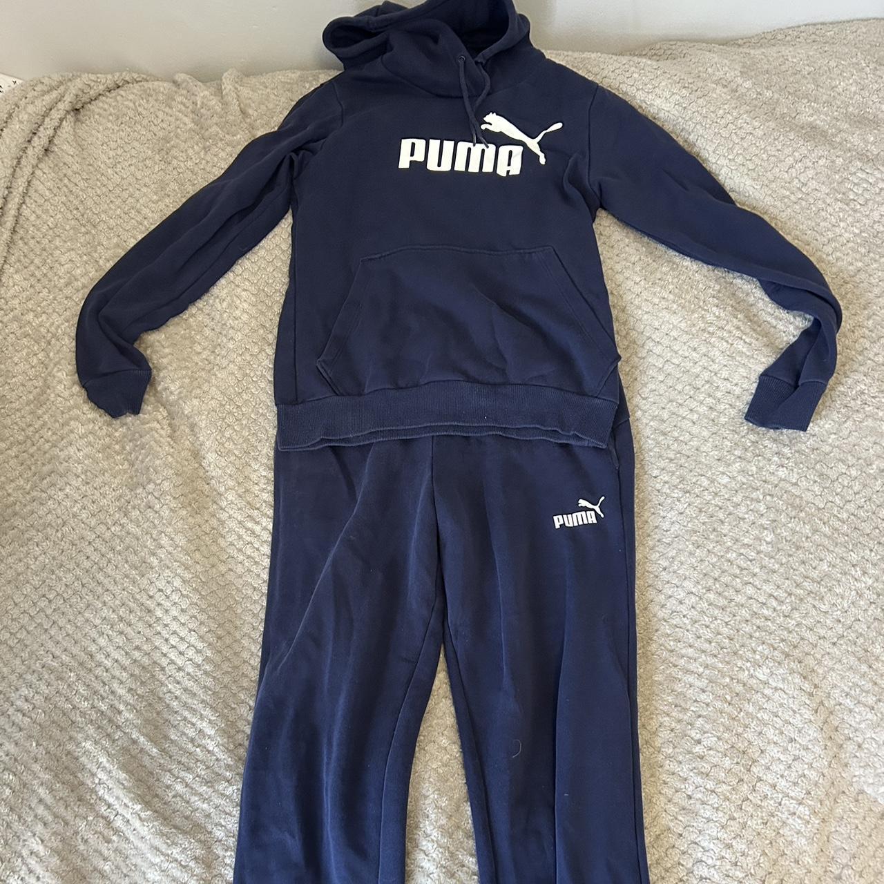 Puma tracksuit navy blue online