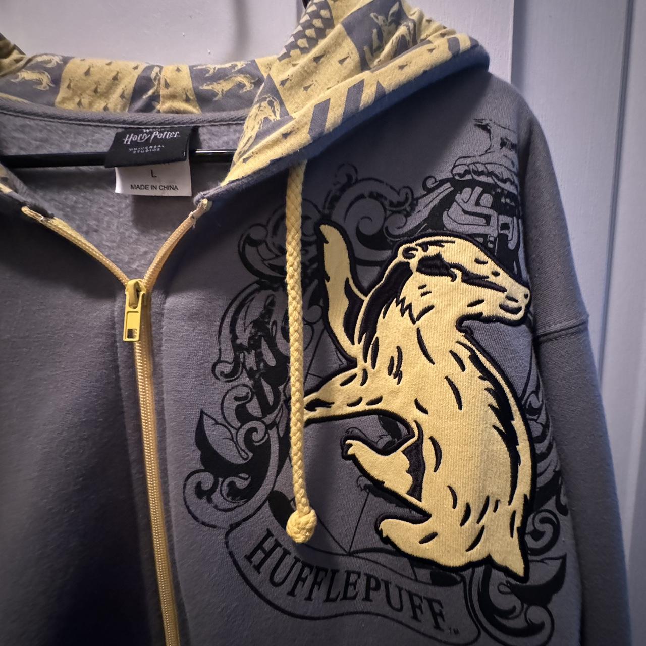 Hufflepuff Zipper Hoodie Sweater Universal Depop