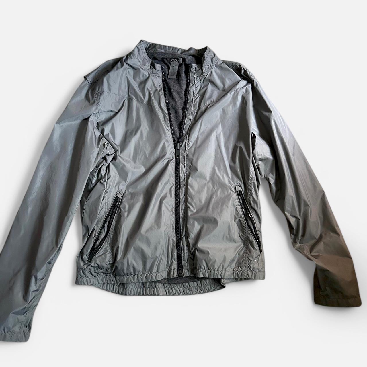 DKNY Men's Lightweight Jacket Grey/Black XXL – Grey DKNY