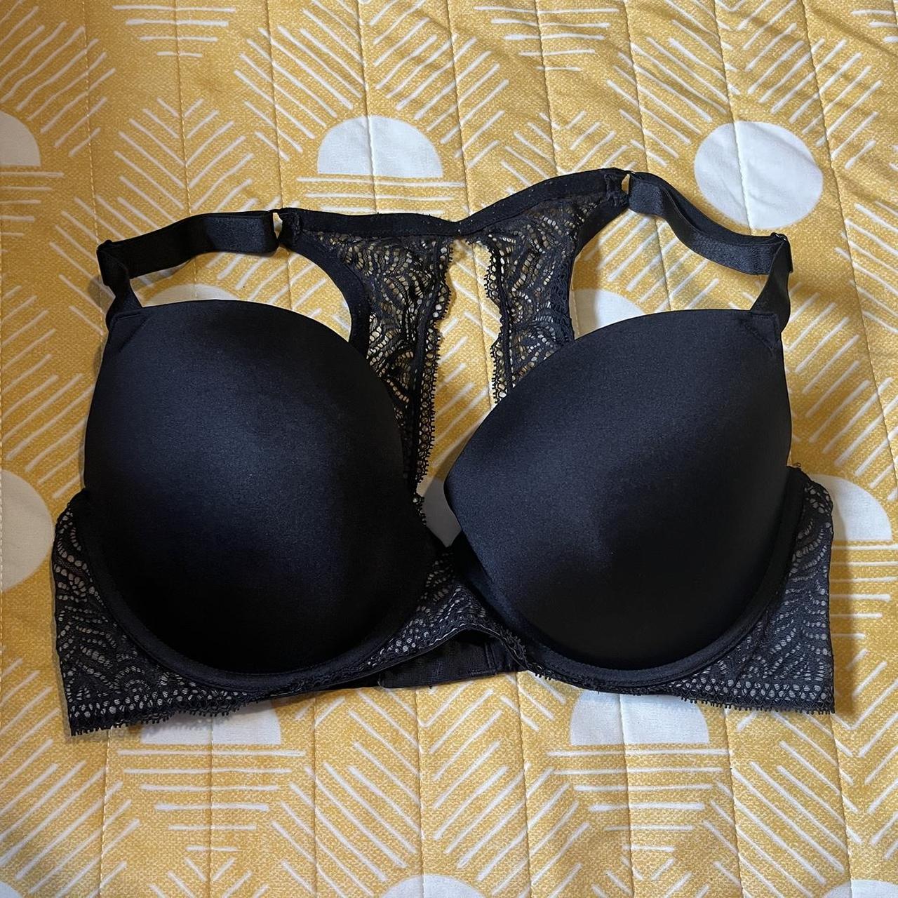 Black bra Lace back #bra #lace #lingerie #paramour... - Depop