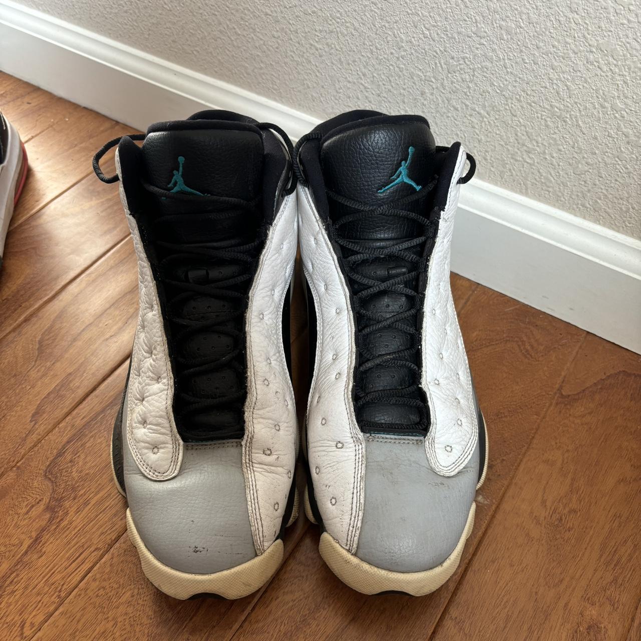 White and Gray Men’s Jordans, older pair but in good... - Depop